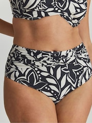 Simply Be Black Magisculpt Twist Front High Waist Bikini Bottoms - Image 3 of 4
