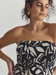 Simply Be Black Magisculpt Shirred Beach Jumpsuit - Image 4 of 4