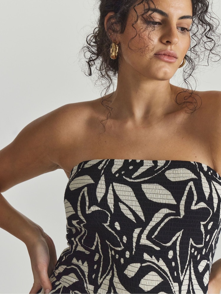 Simply Be Black Magisculpt Shirred Beach Jumpsuit - Image 4 of 4