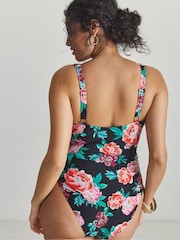 Simply Be Black Magisculpt V Wire Swimsuit - Image 2 of 4