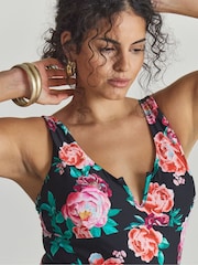 Simply Be Black Magisculpt V Wire Swimsuit - Image 3 of 4