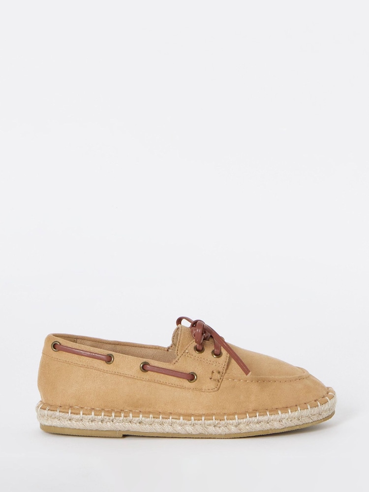 Simply Be Nude Extra Wide Fit Boat Shoe Espadrilles - Image 2 of 4