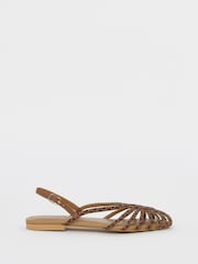 بيج - Simply Be Plaited Woven Flat Sandals - Image 2 of 4