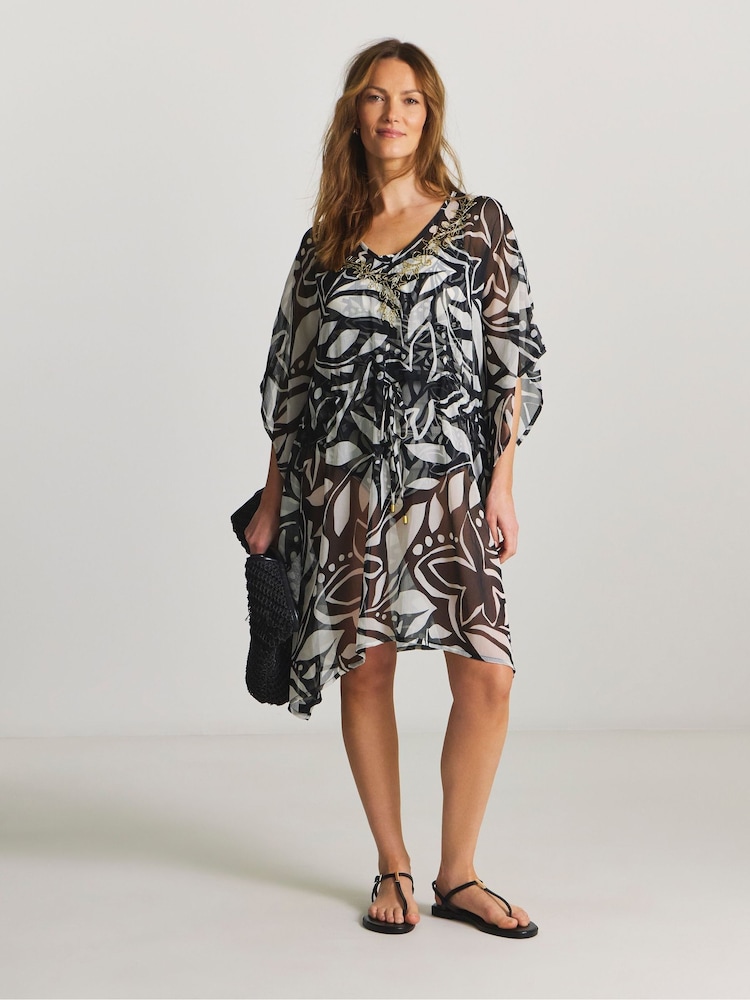 Simply Be Black Magisculpt Embellished Kaftan - Image 1 of 4