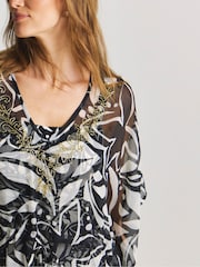 Simply Be Black Magisculpt Embellished Kaftan - Image 2 of 4