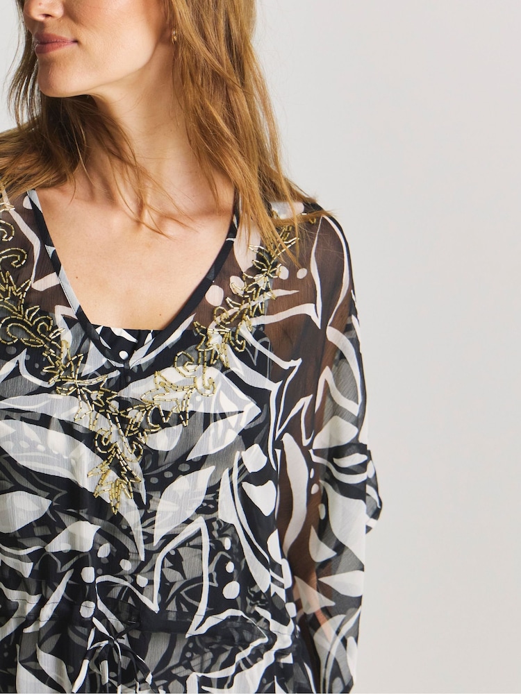 Simply Be Black Magisculpt Embellished Kaftan - Image 2 of 4