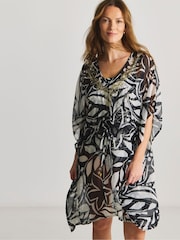Simply Be Black Magisculpt Embellished Kaftan - Image 3 of 4