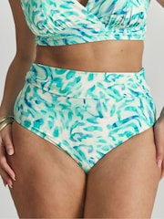 Simply Be Blue Magisculpt Fold Over Bikini Briefs - Image 3 of 4