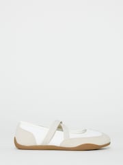 أبيض - Simply Be Ballet Trainers With Strap - Image 2 of 4