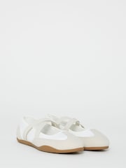 أبيض - Simply Be Ballet Trainers With Strap - Image 3 of 4