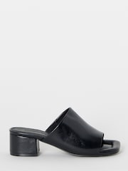 Simply Be Black Wide Fit Low Block Heel Mules - Image 2 of 4