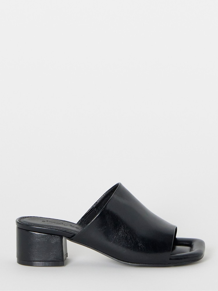 Simply Be Black Wide Fit Low Block Heel Mules - Image 2 of 4