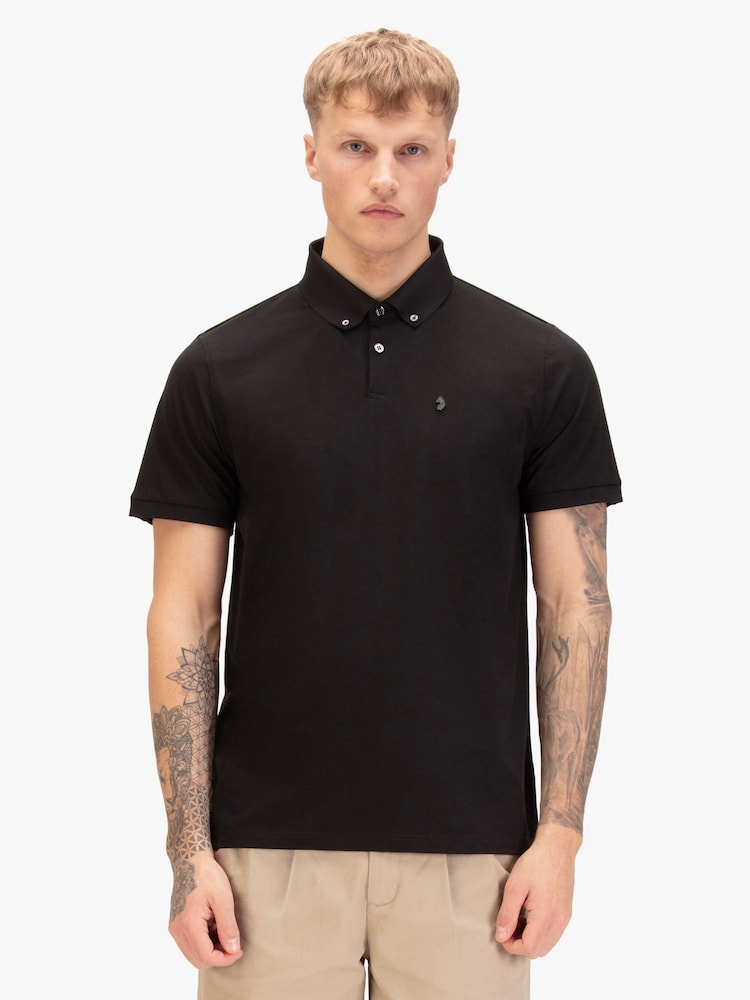 Luke 1977 Black Macau Polo Shirt - Image 1 of 6