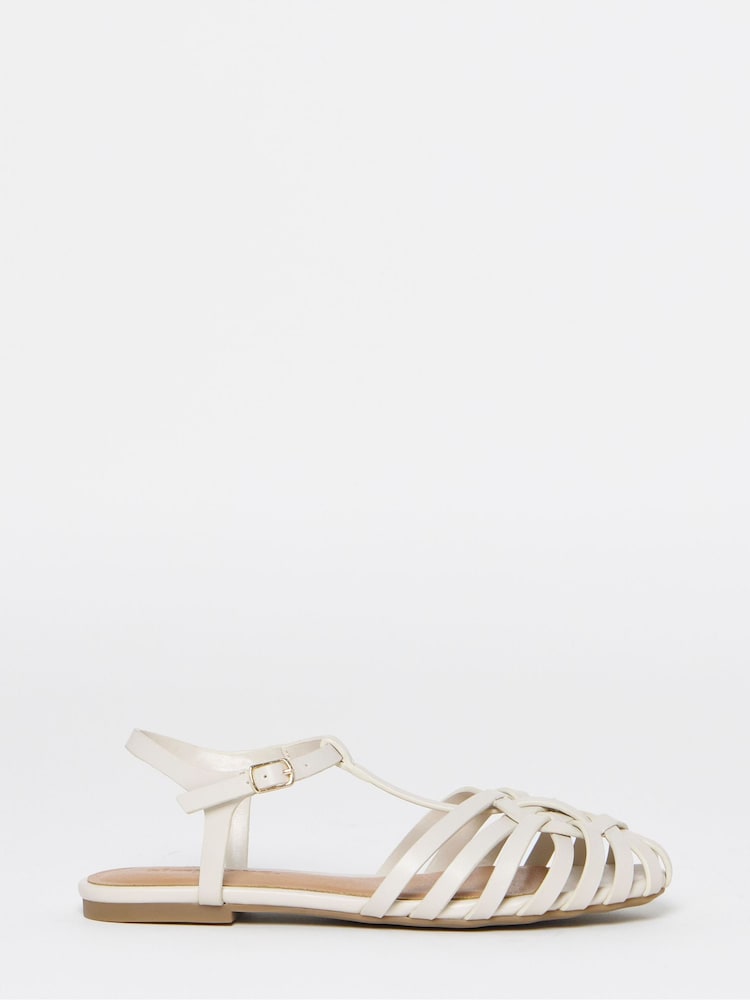 Simply Be Natural Extra Wide Fit Woven Fisherman Sandals - Image 2 of 4 Simply Be Natural Extra Wide Fit Woven Fisherman Sandals - Image 2 of 4