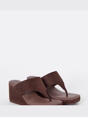 Simply Be Brown Extra Wide Fit Wedged Toe Post Heel Sandals - Image 3 of 4