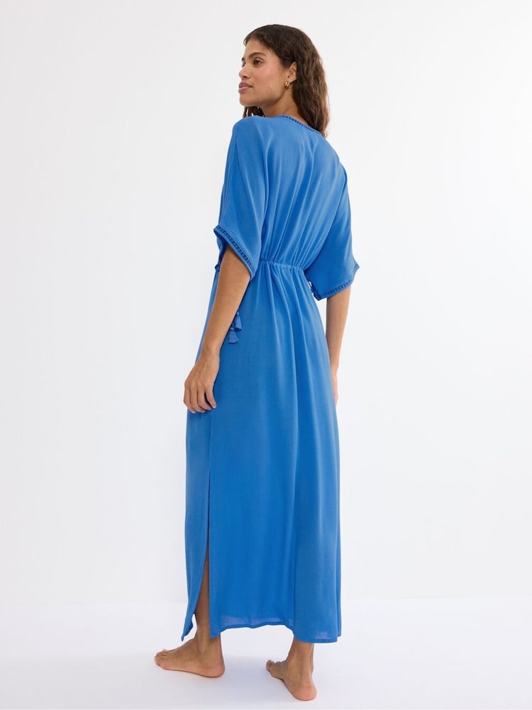 Triumph Blue Beach MyWear Kaftan Maxi Dress - Image 2 of 5