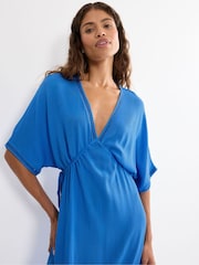 Triumph Blue Beach MyWear Kaftan Maxi Dress - Image 4 of 5