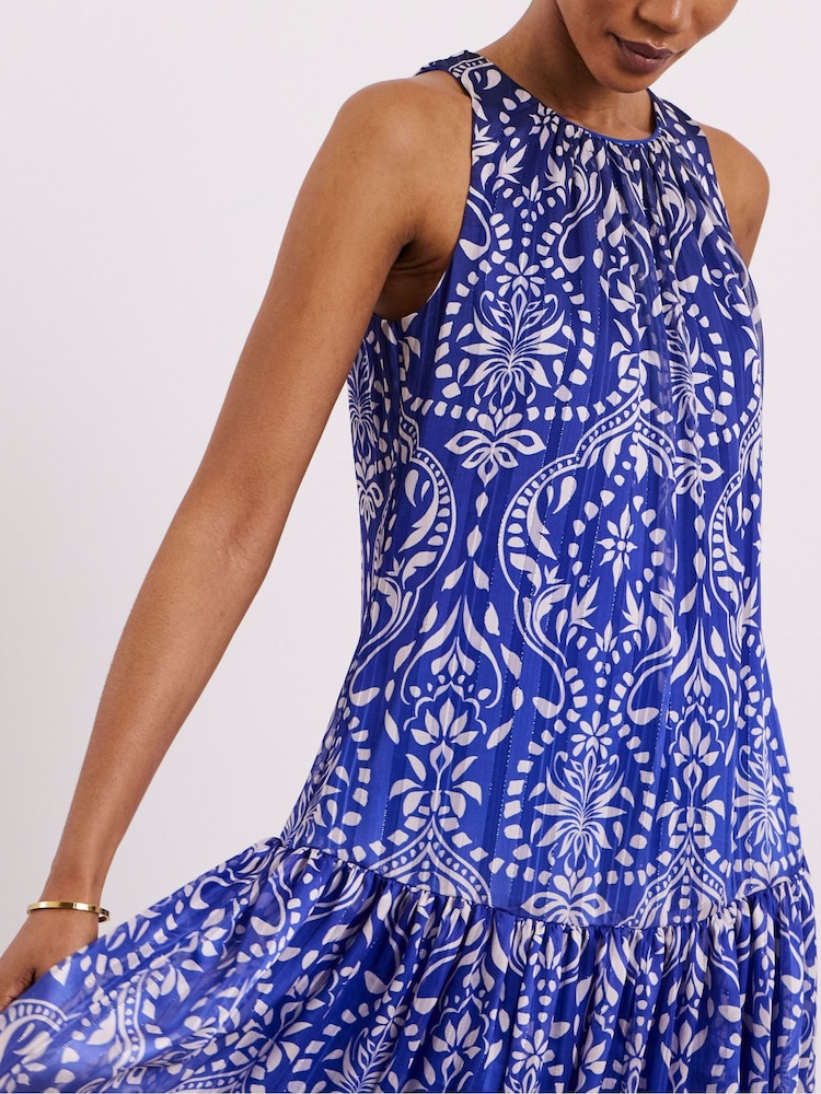 Φόρεμα Joanna Hope με μεταλλικό ζακάρ και λαιμόκοψη halter - Εικόνα 4 από 4