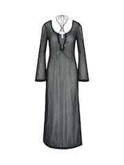 Schwarz - Triumph Beach My Wear Long Sleeved Crochet Long Dress - Bild 5 von 5