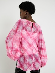 Joanna Hope Pink Pleated Blouse - Image 2 of 4