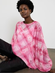 Joanna Hope Pink Pleated Blouse - Image 3 of 4