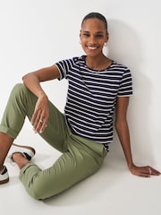 Niebieski - Crew Clothing Company Breton T-Shirt - Obraz 1 z 6