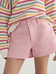 Rosa - Raw Hem Denim Shorts - Bild 4 av 7