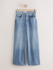 Light Blue Wide Smart Palazzo Jeans - Image 6 of 8