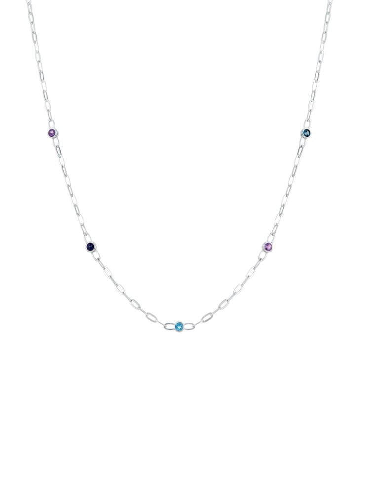 Серебристый цвет - Ожерелье-цепочка с отделкой стразами Dinny Hall - Изображение 2 3