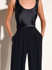 Friends Like These Black Sequin Hem Straight Leg Trousers - Image 4 of 6