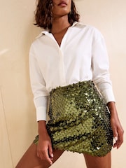Friends Like These Green Ultimate Sequin Mini Skirt - Image 1 of 3
