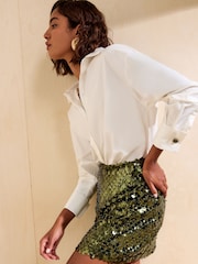 Friends Like These Green Ultimate Sequin Mini Skirt - Image 3 of 3