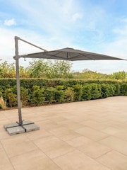Kettler Taupe Grey Luna 3x3m Square Cantilever Parasol - Image 1 of 5