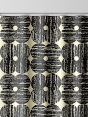 Orla Kiely Charcoal Textured Flower Made to Measure Curtains - Image 8 of 9