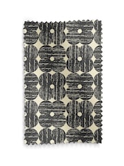 Orla Kiely Charcoal Textured Flower Made to Measure Curtains - Image 9 of 9