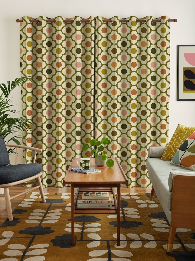 Orla Kiely Multi Autumn Spot Flower Made to Measure Curtains - Image 2 of 9 Orla Kiely Multi Autumn Spot Flower Made to Measure Curtains - Image 2 of 9