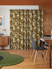 Orla Kiely Coffee Wildflower Made to Measure Curtains - Image 2 of 9