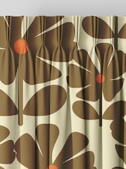 Orla Kiely Coffee Wildflower Made to Measure Curtains - Image 5 of 9