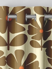 Orla Kiely Coffee Wildflower Made to Measure Curtains - Image 7 of 9