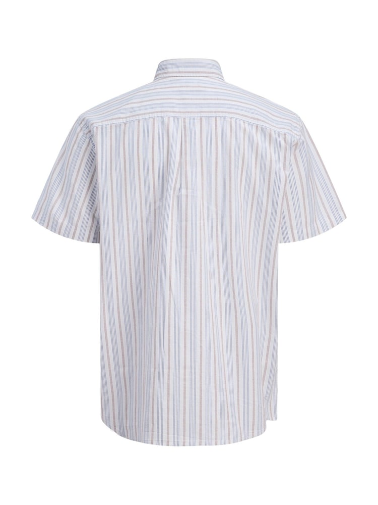 JACK & JONES JUNIOR White Striped Short Sleeved Shirt - Image 6 of 6