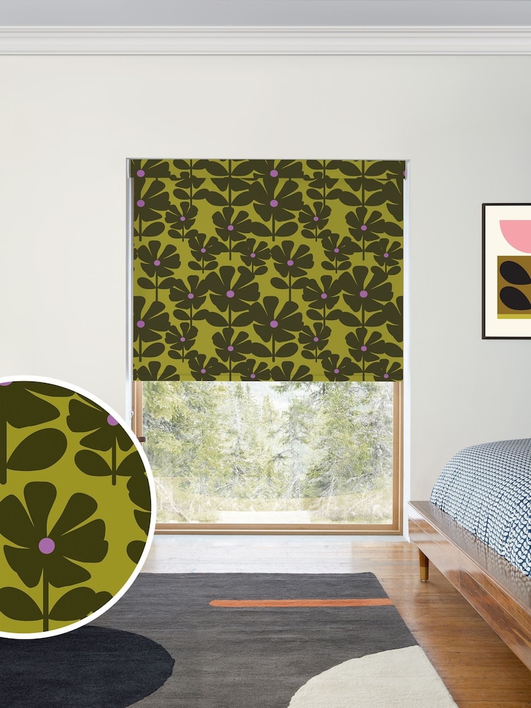 Orla Kiely Charteuse Wildflower Made to Measure Blinds - Image 1 of 6 Orla Kiely Charteuse Wildflower Made to Measure Blinds - Image 1 of 6