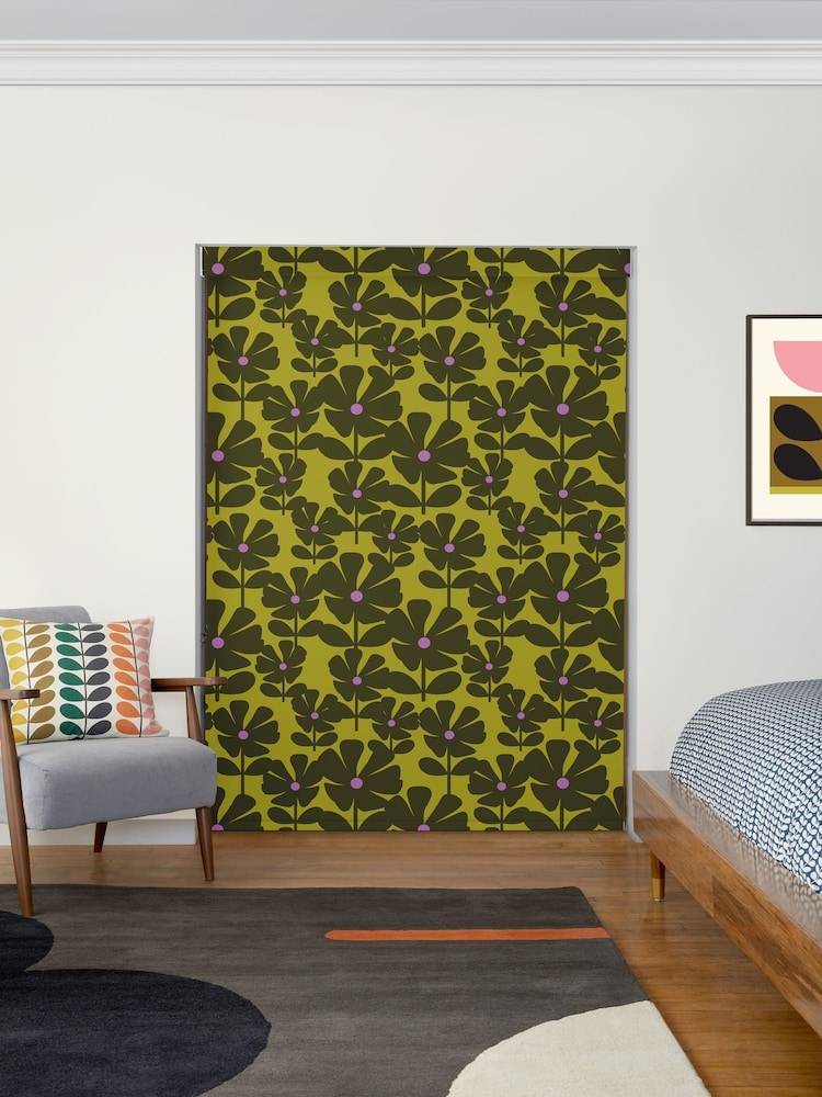 Orla Kiely Charteuse Wildflower Made to Measure Blinds - Image 2 of 6 Orla Kiely Charteuse Wildflower Made to Measure Blinds - Image 2 of 6