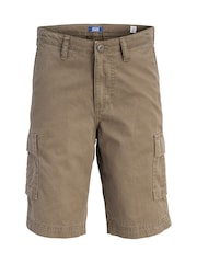 JACK & JONES Junior Brown Relaxed Fit Cargo Shorts - Image 5 of 7