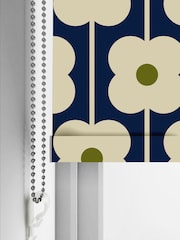 Orla Kiely Navy Abacus Flower Made to Measure Blinds - Image 5 of 6