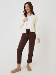 Crema - Threadbare Dropped Shoulder Open Cardigan - Imagen 3 de 4