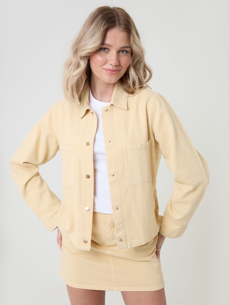 Threadbare Yellow Denim Mini Skirt - Image 2 of 5