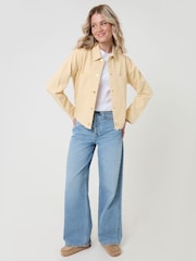 Threadbare Yellow Patch Pocket Denim Shacket - Image 3 of 6