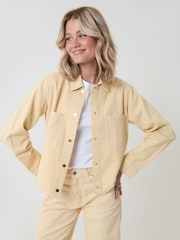 Threadbare Yellow Patch Pocket Denim Shacket - Image 5 of 6