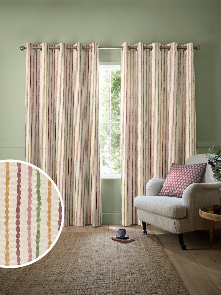Emily Bond Multi Moroccan Stripe Made to Measure Curtains - Image 1 of 9