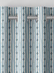 Emily Bond Blue Clara Made to Measure Curtains - Image 7 of 9
